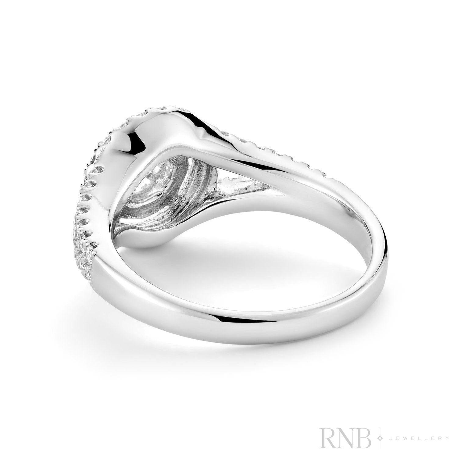 Double Halo Diamond Engagement Ring-RNB Jewellery