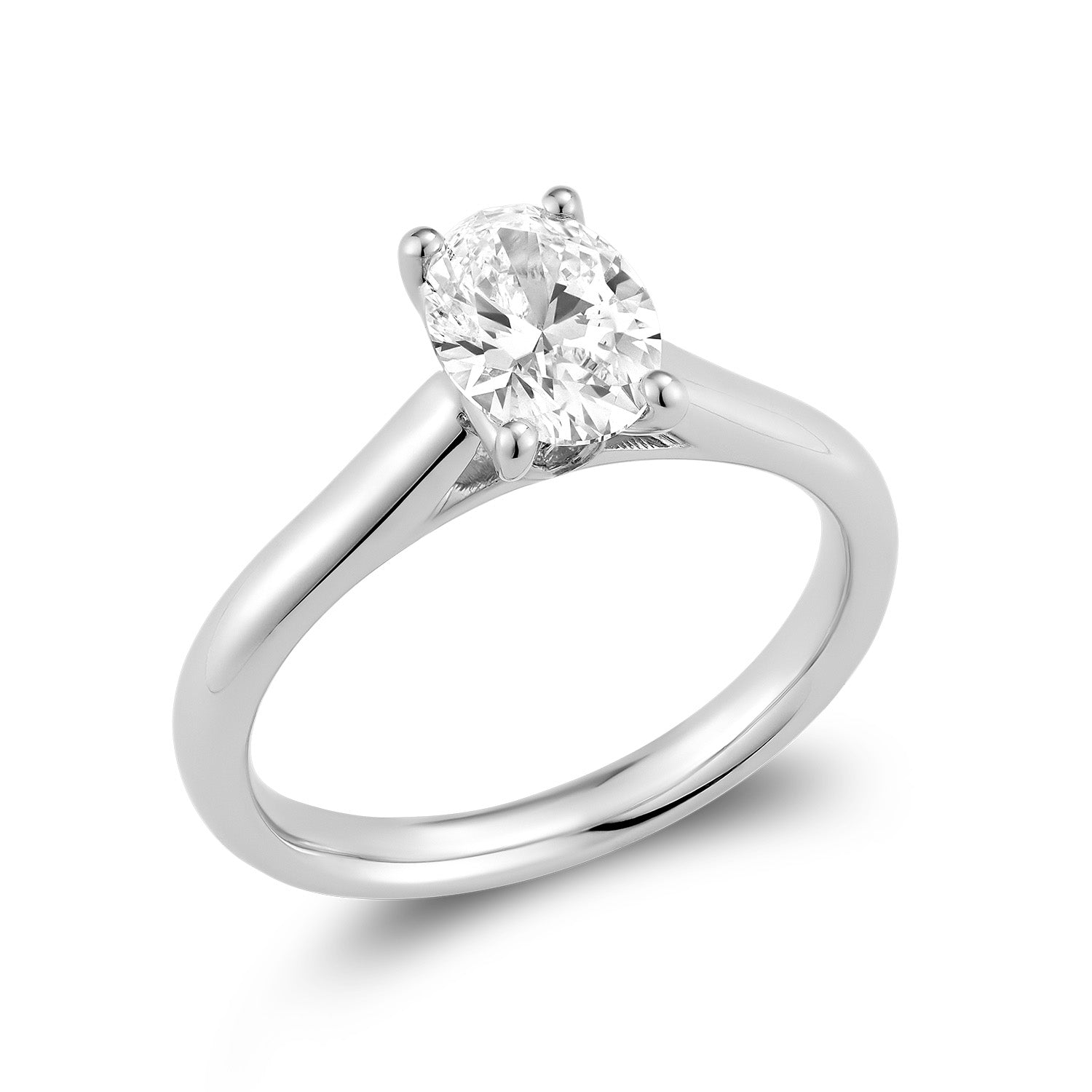 Bridal Oval Solitaire Lab Grown Diamond Ring