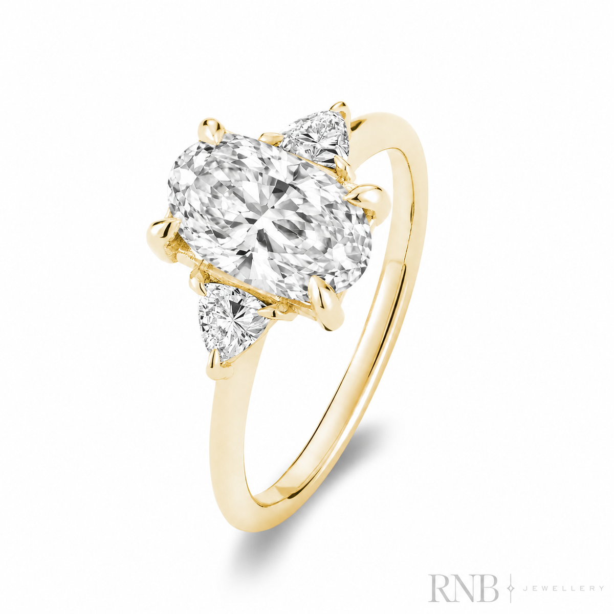 Trinity Bridal Collection Oval & Trillion Cut Lab Grown Diamond Ring