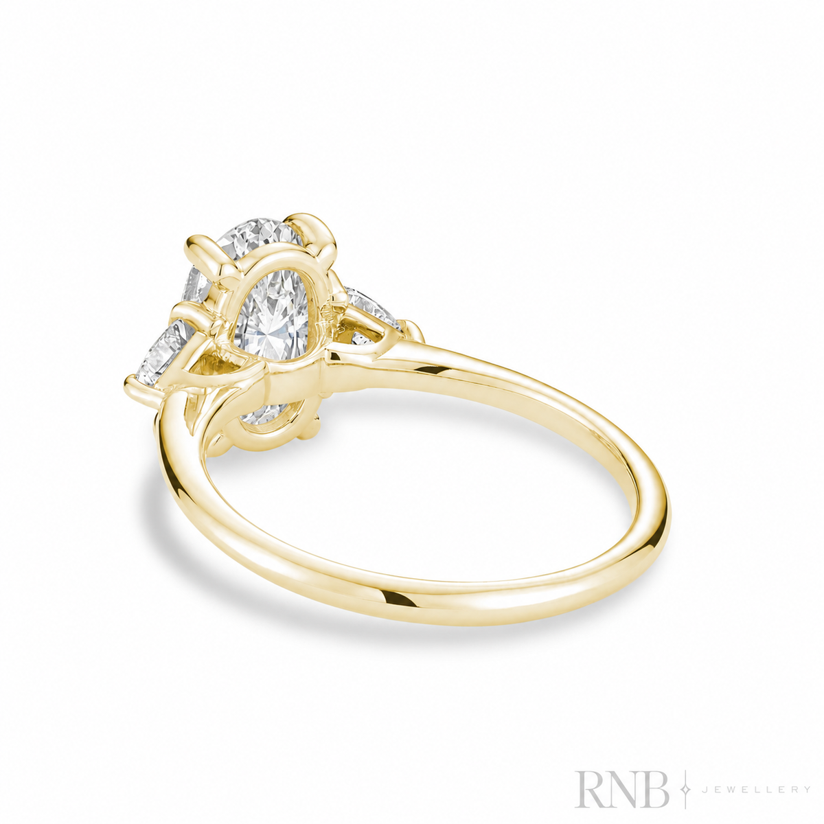Trinity Bridal Collection Oval & Trillion Cut Lab Grown Diamond Ring