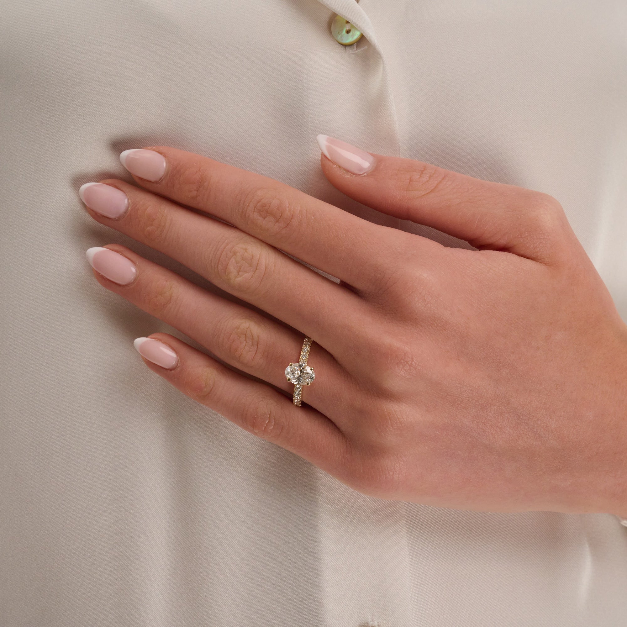 Bague en diamant de laboratoire à 5 pierres