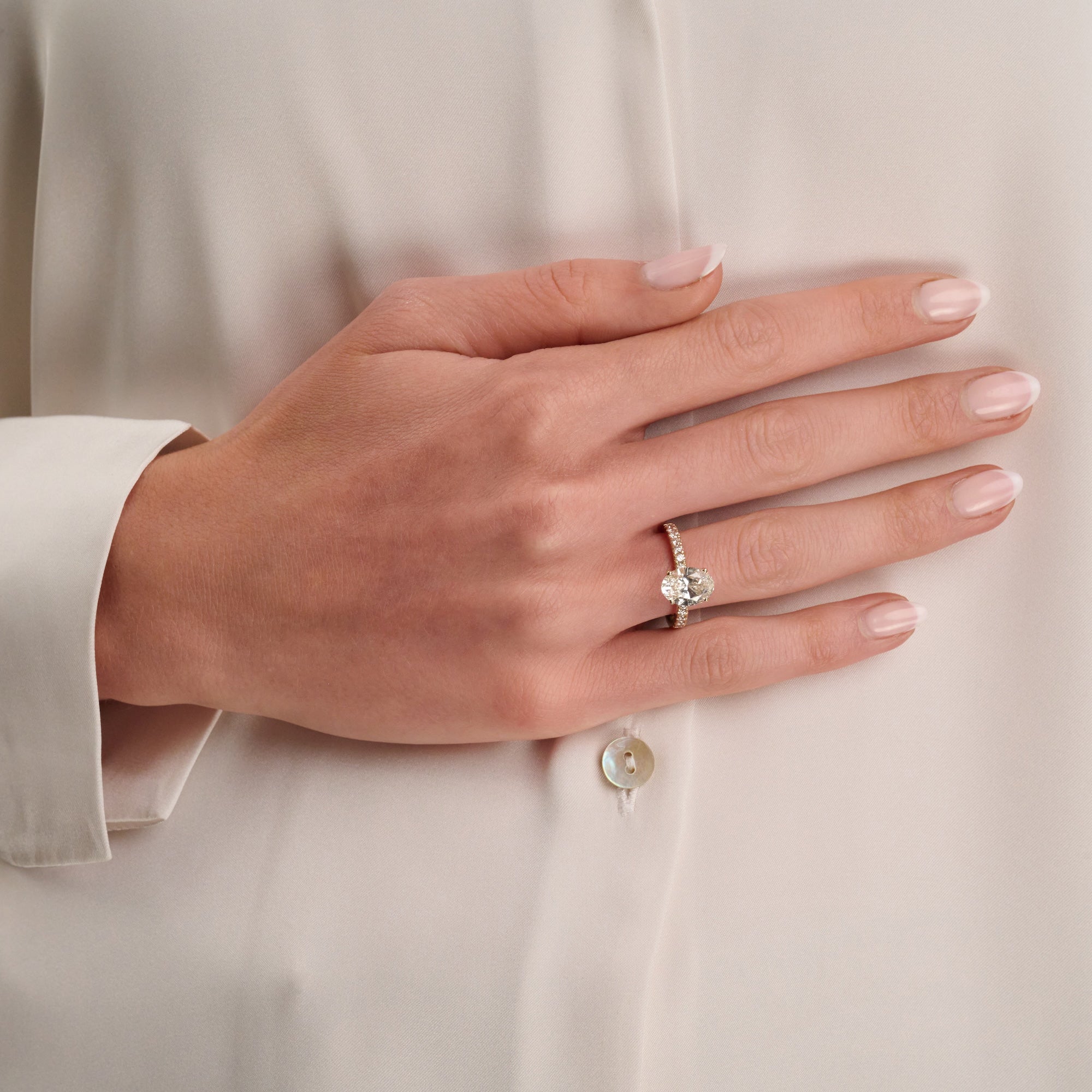 Bague en diamant de laboratoire à 5 pierres