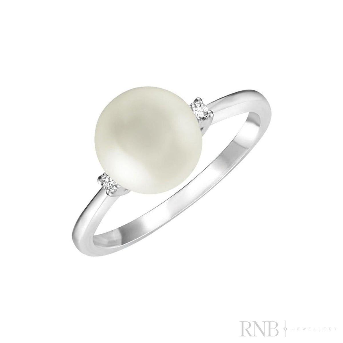 Cultured Pearl & Diamond Ring-RNB Jewellery