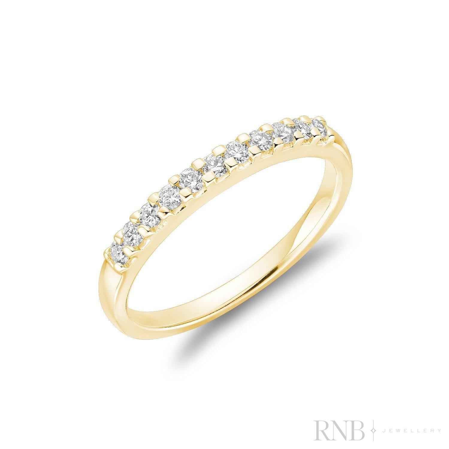 Pave Semi Eternity Diamond Band-RNB Jewellery