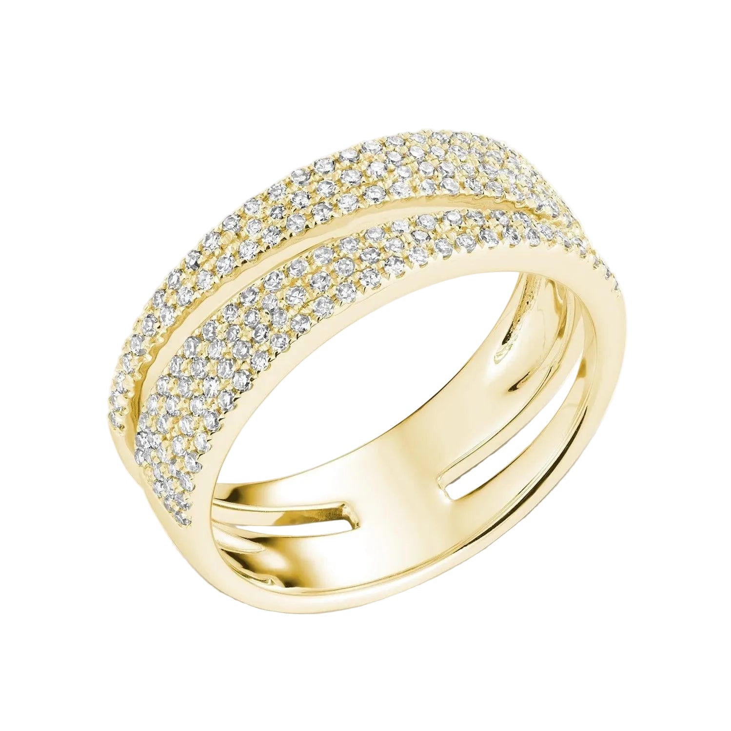 Wide Pave Fancy Diamond Ring-RNB Jewellery