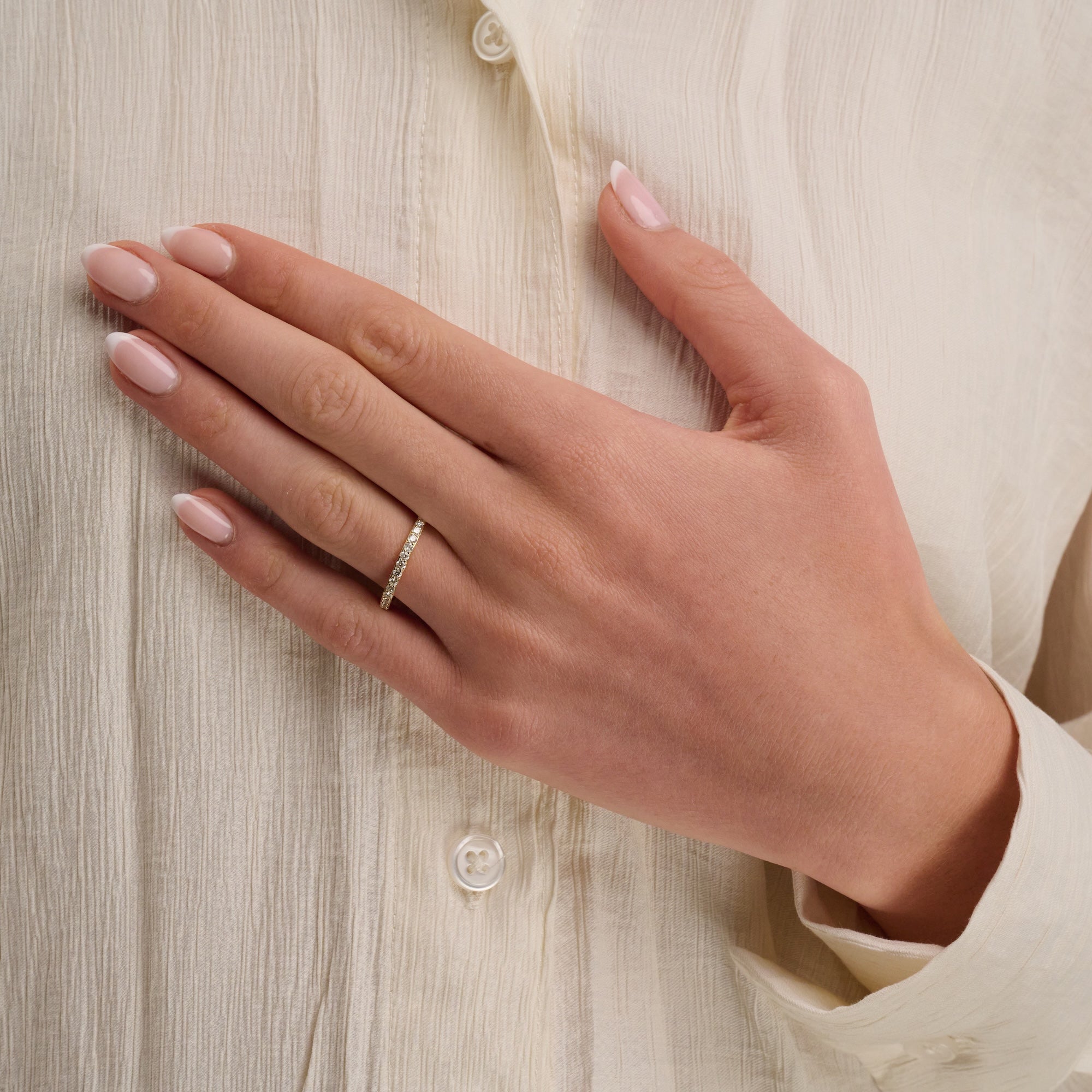 Bague semi-éternité en diamant