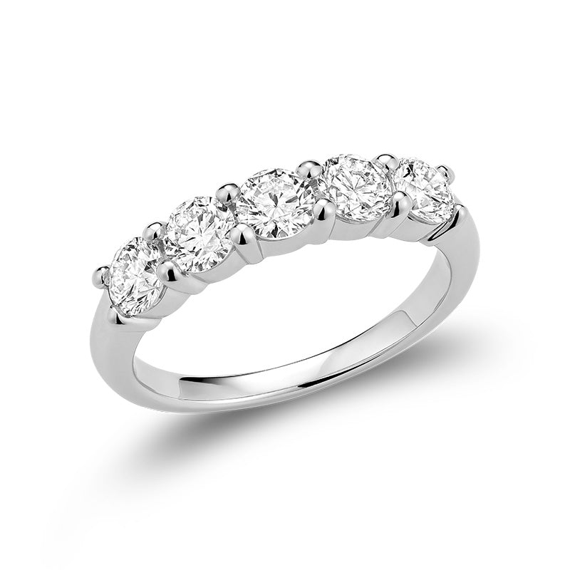 Bague en diamant de laboratoire à 5 pierres