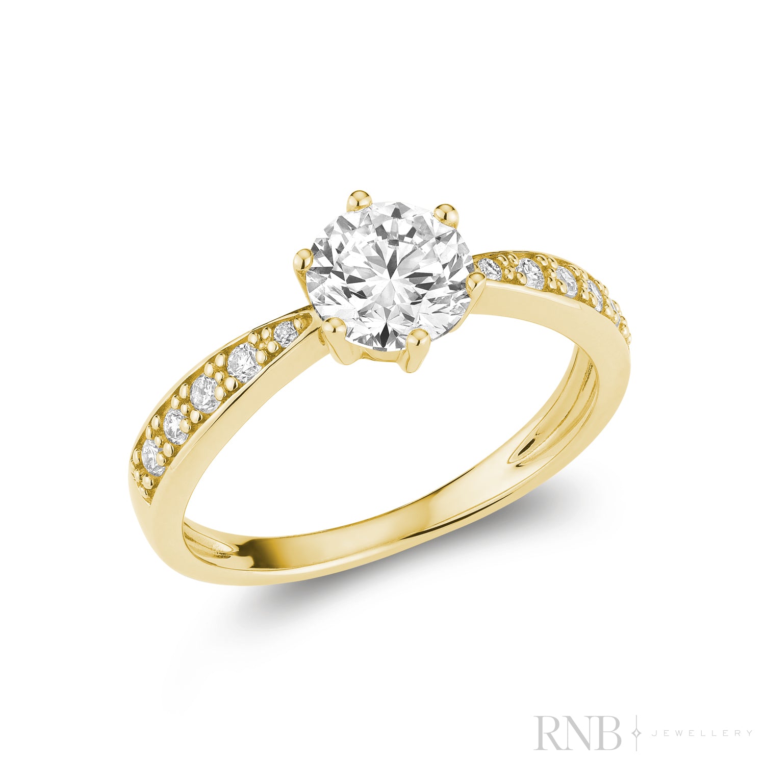 Bridal Crown Round Lab Grown Diamond & Accent Ring