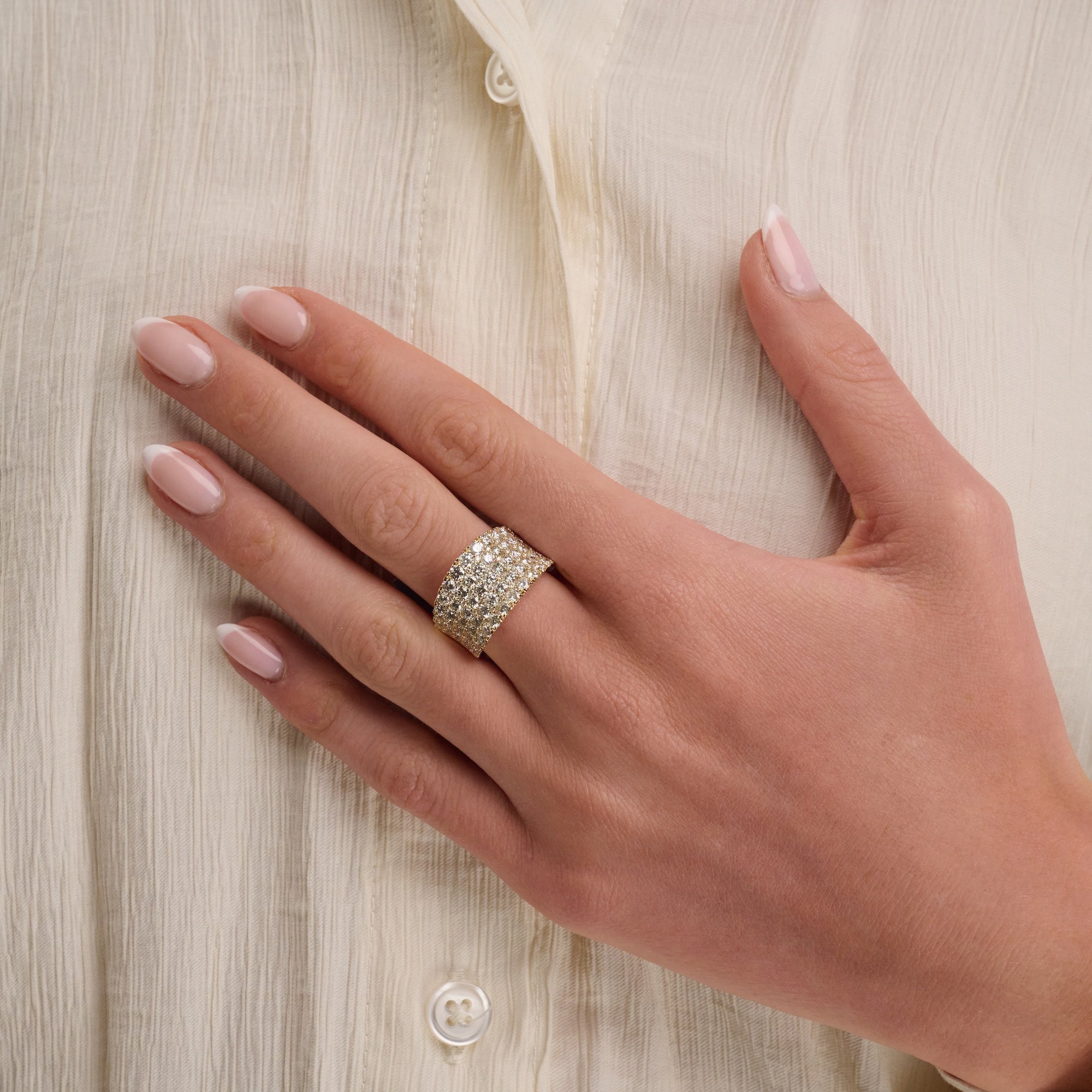 Bague Grand Pavé de Diamants