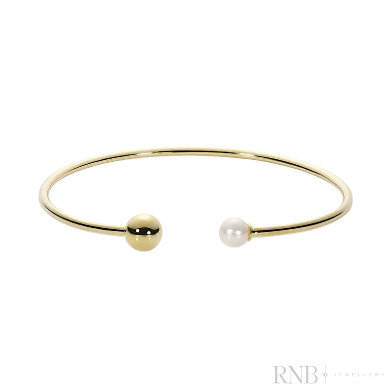 Semi Bangle Pearl Bracelet