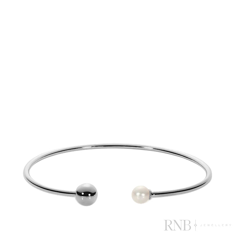 Semi Bangle Pearl Bracelet