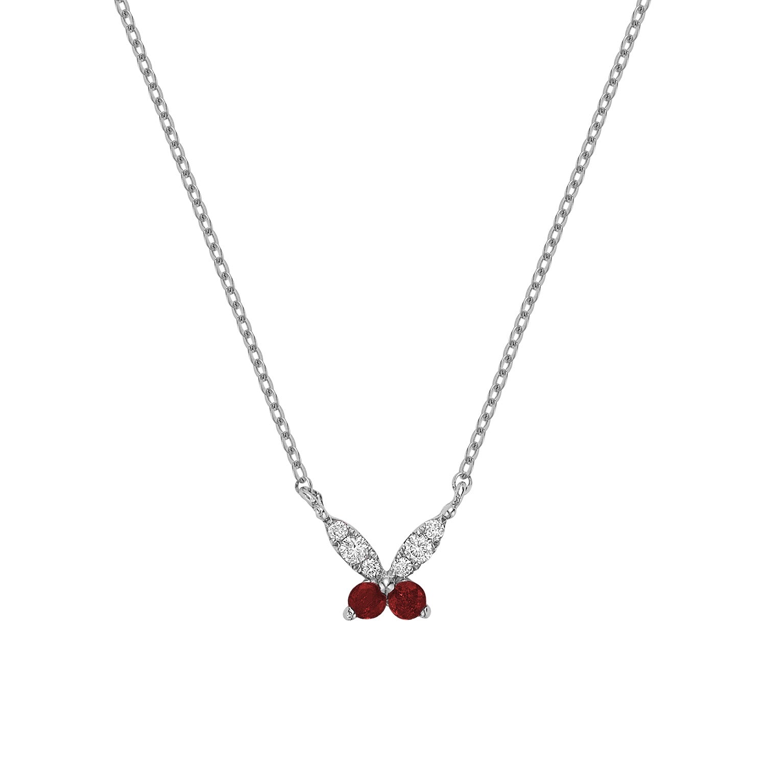 Mini Butterfly Diamond Necklace
