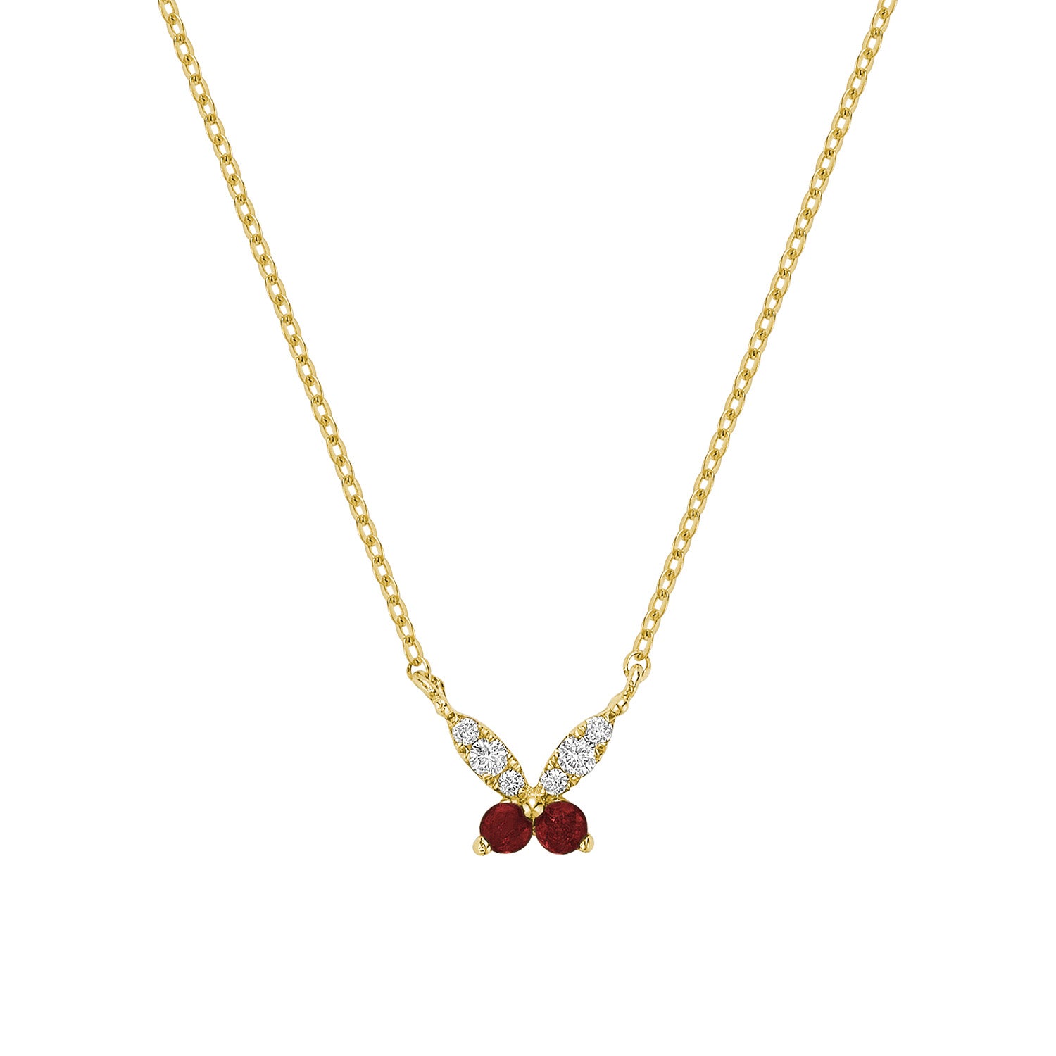 Mini Butterfly Diamond Necklace