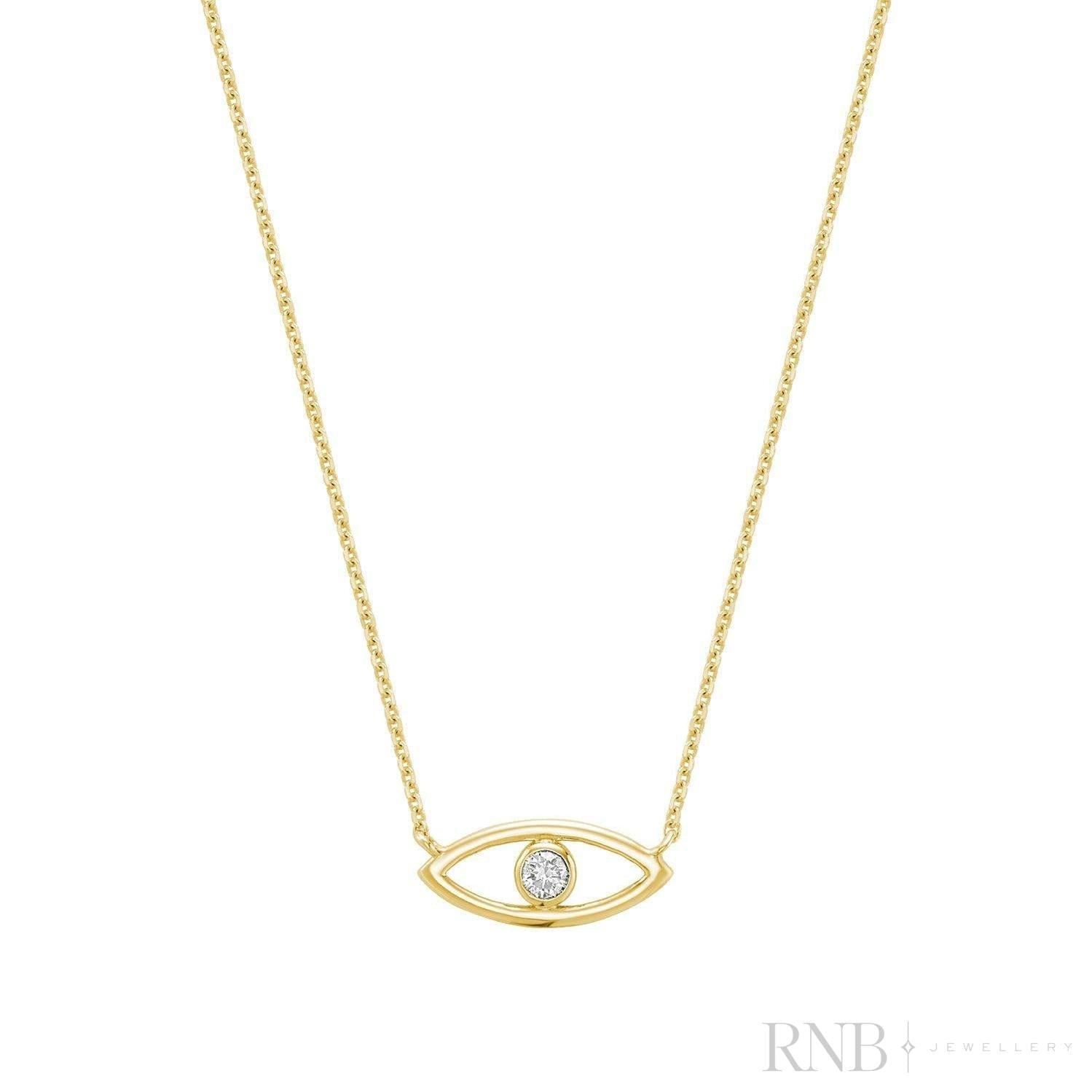 Evil Eye Diamond Necklace-RNB Jewellery