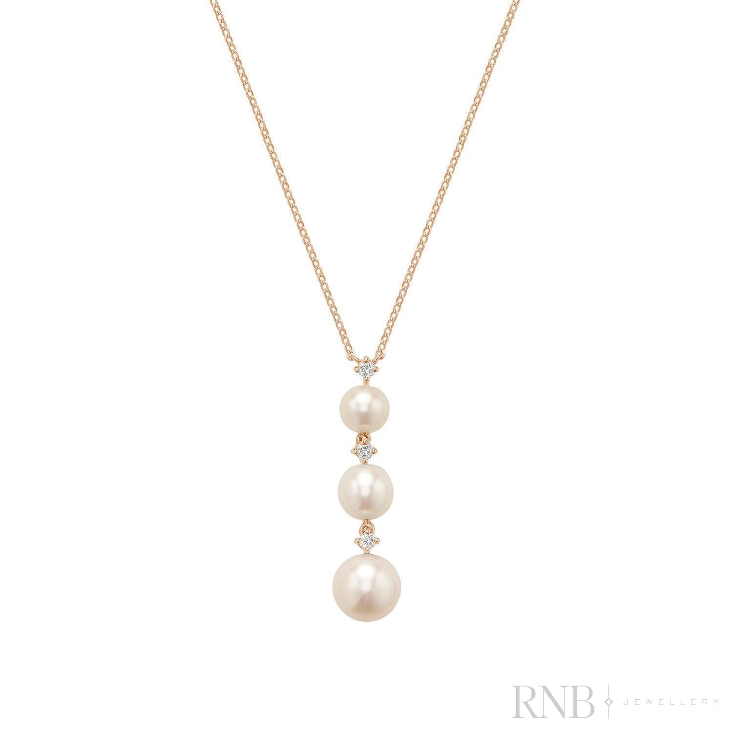Pearl and Diamond Necklace-RNB Jewellery