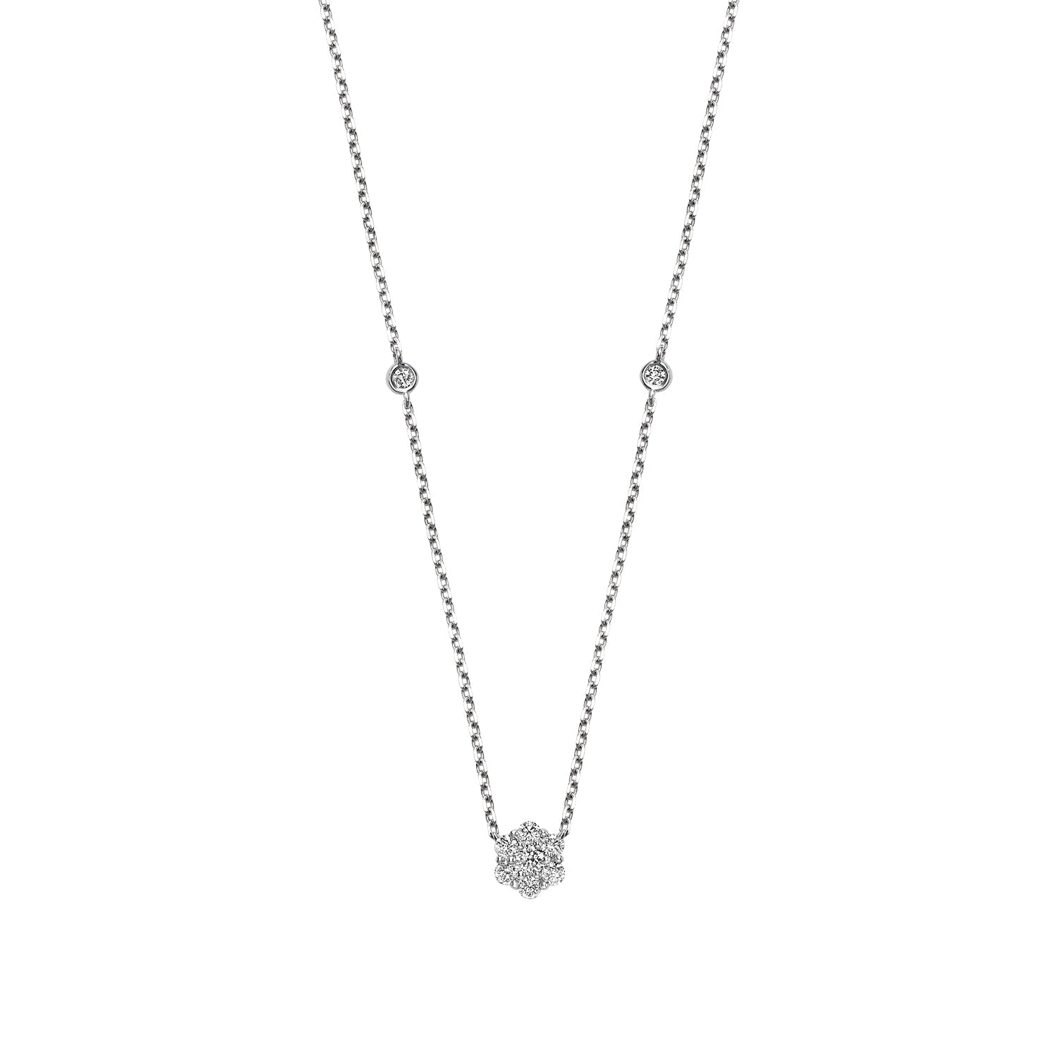 Collier Fleur et Diamants