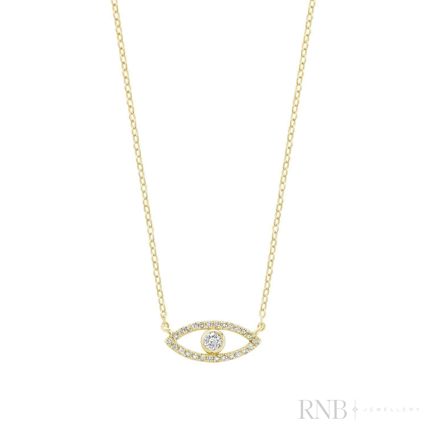 Evil Eye Diamond Necklace-RNB Jewellery