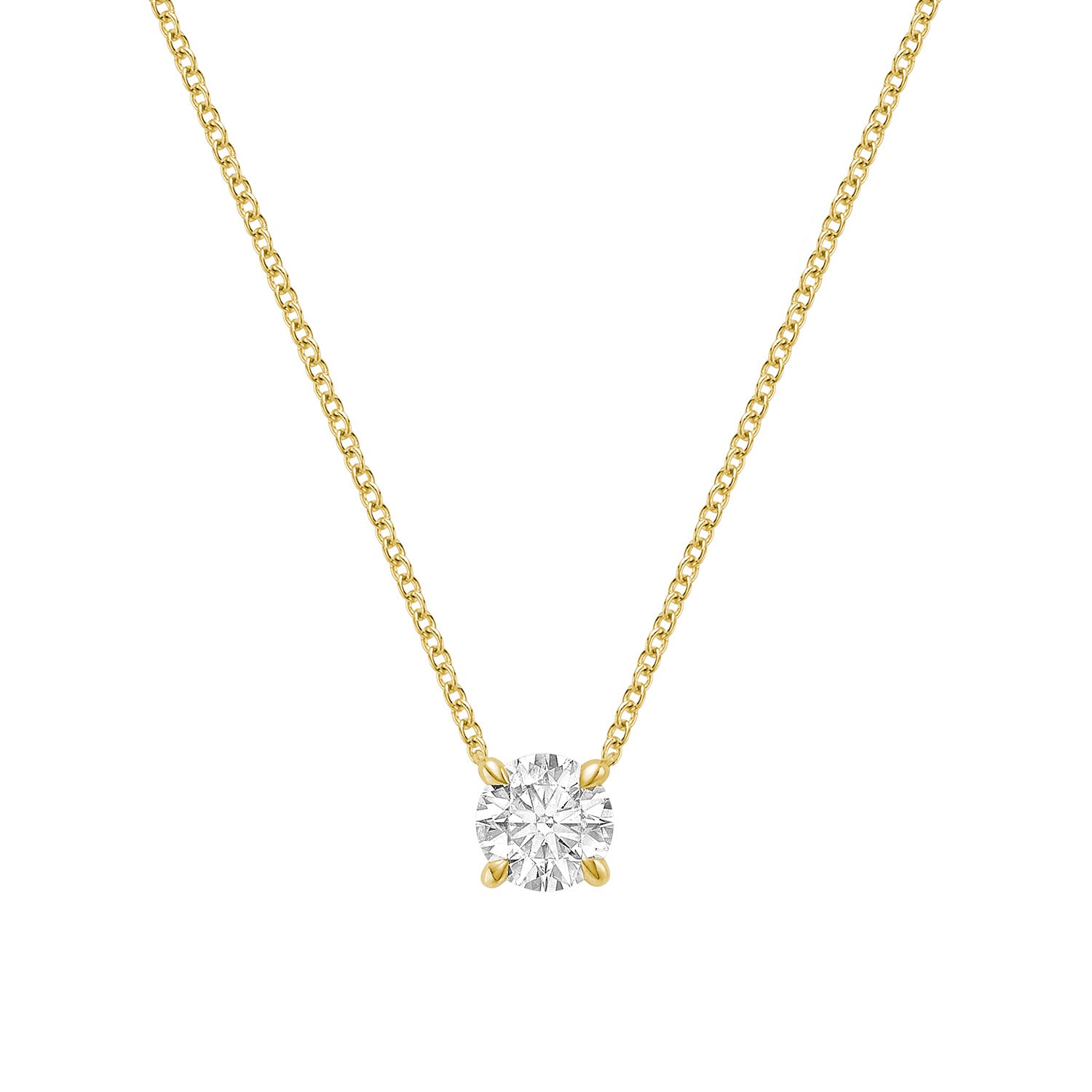 Classic Solitaire Pendant Lab Grown Diamond Necklace