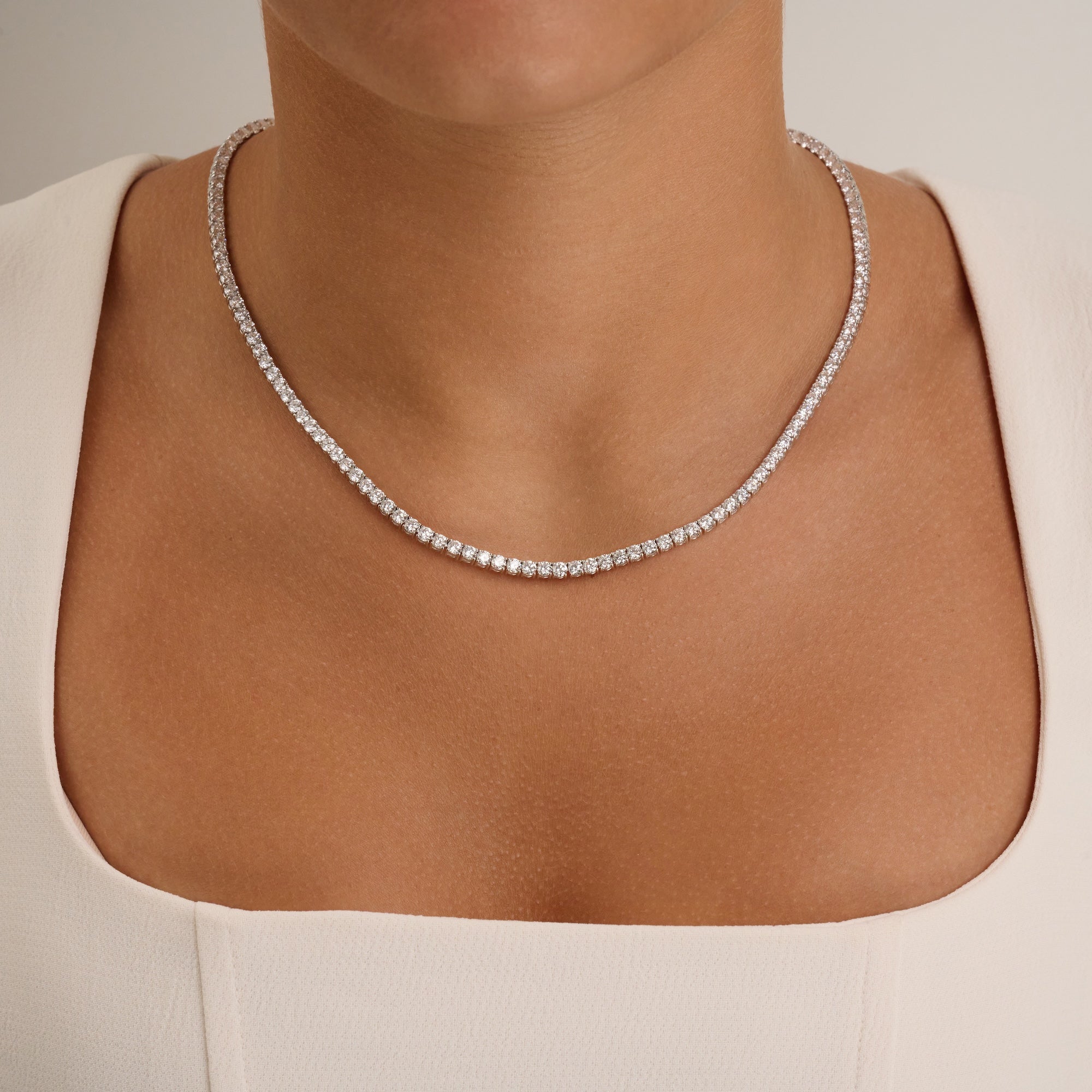 Collier de tennis cultivé en laboratoire