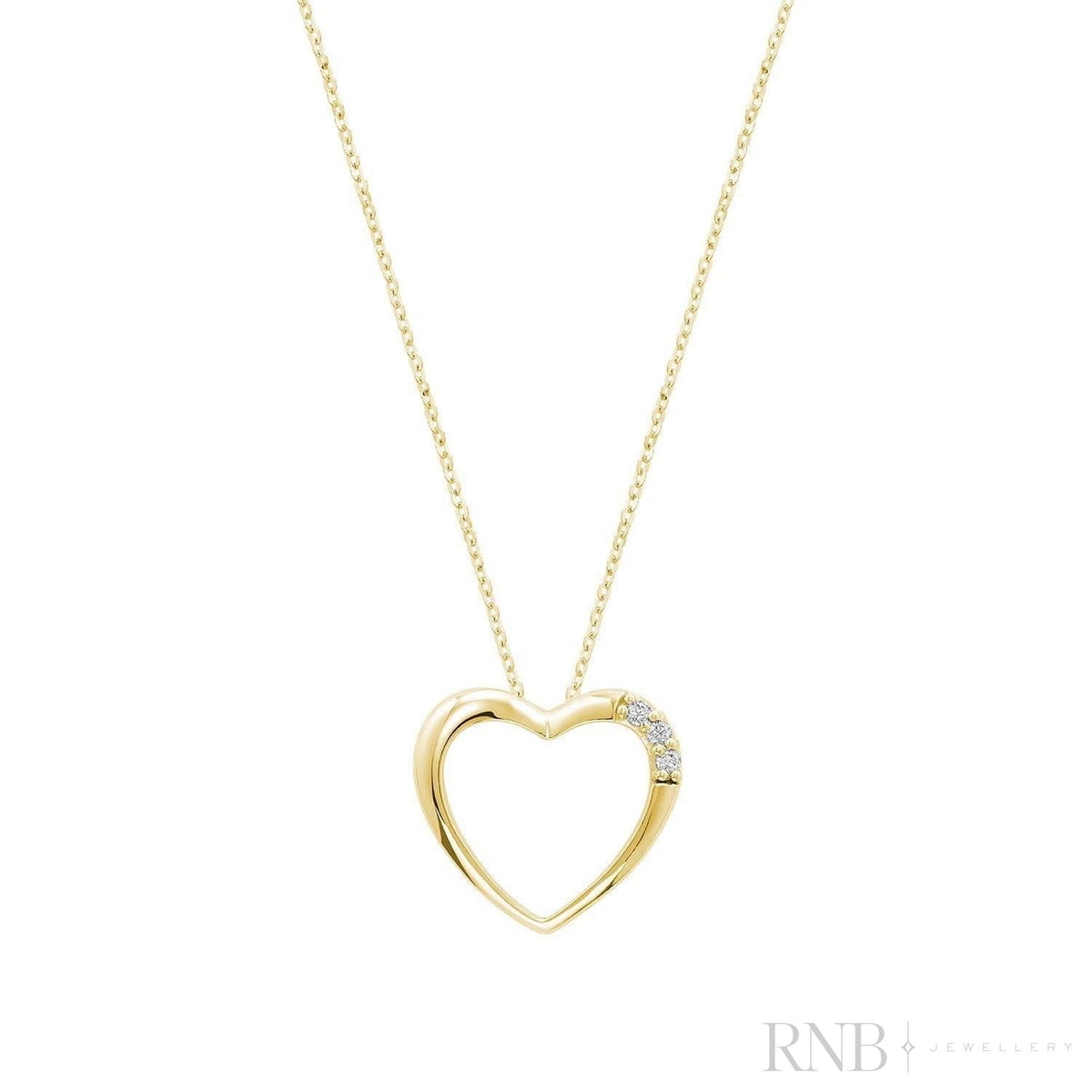 Heart Trinity Diamond Pendant-RNB Jewellery