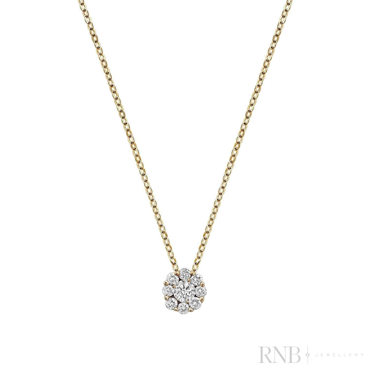 Cluster Diamond Pendant-RNB Jewellery
