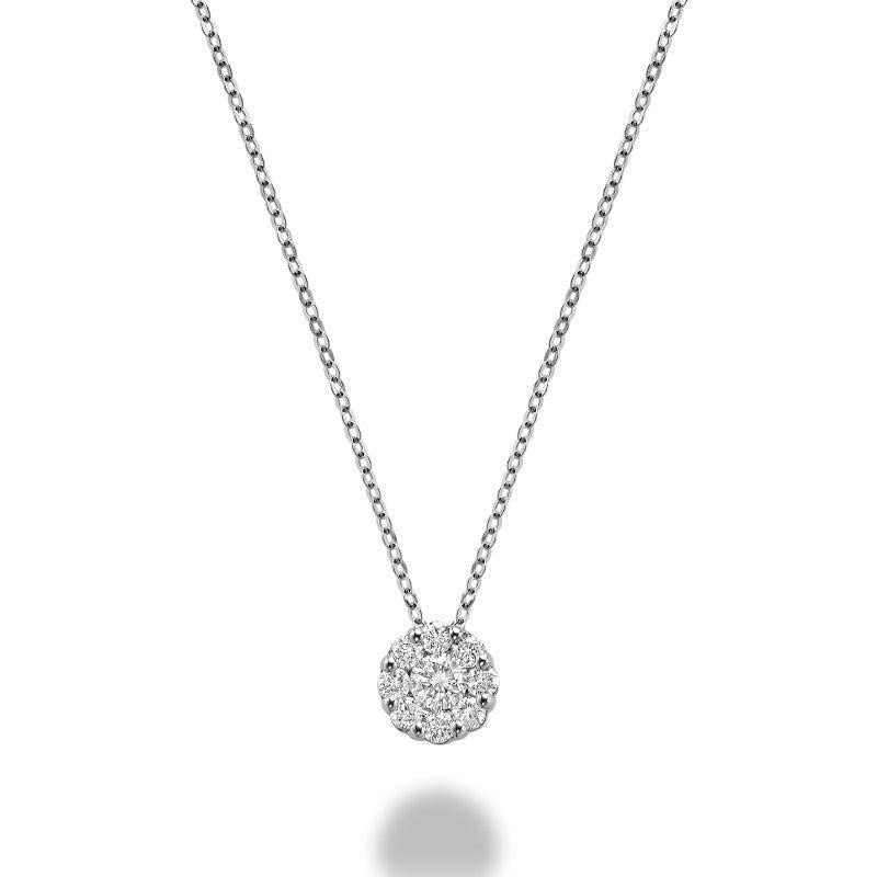 Pendentif en diamants en grappe