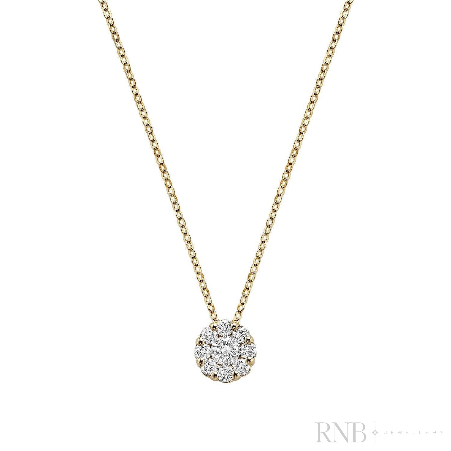 Cluster Diamond Pendant-RNB Jewellery