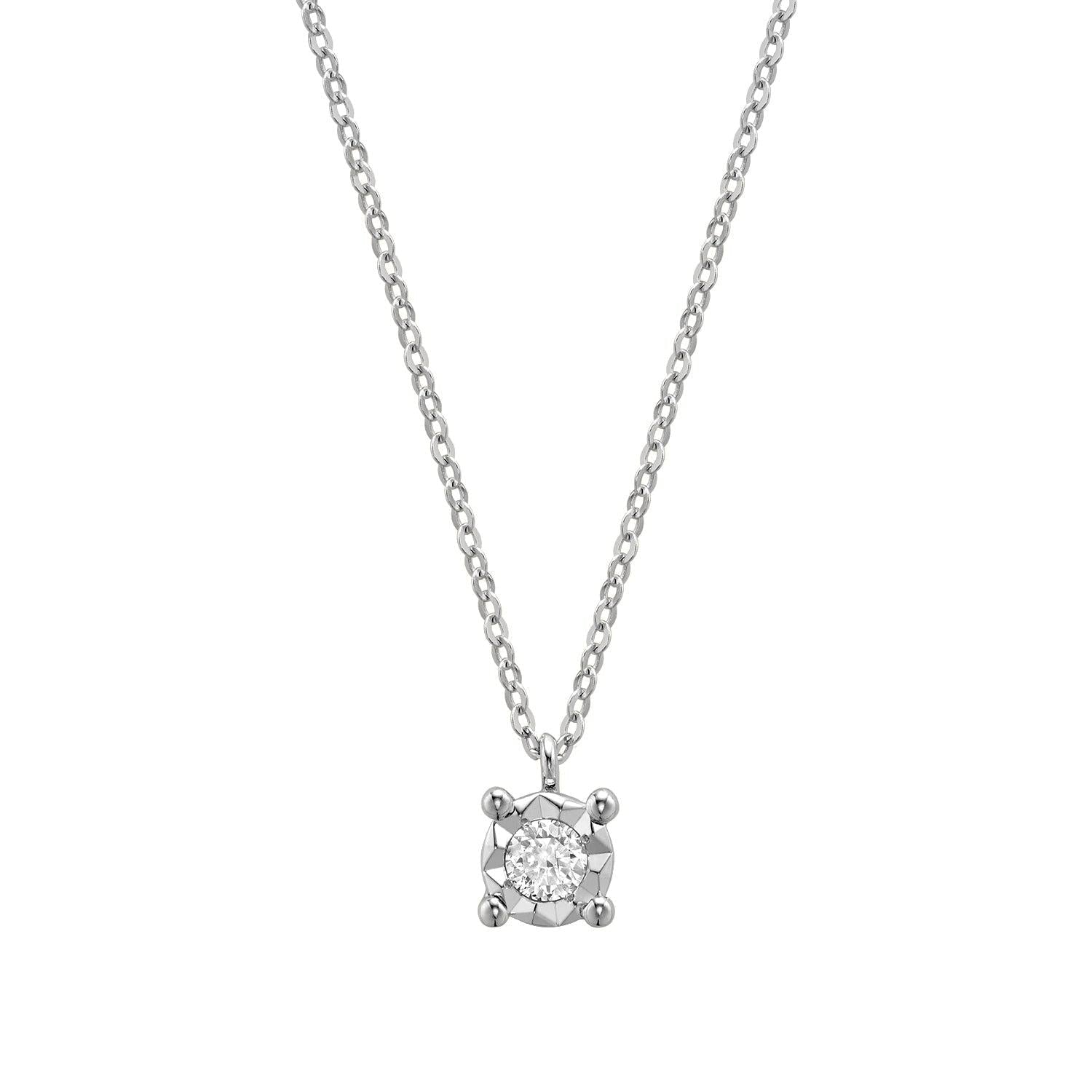Illusion Solitaire Diamond Pendant-RNB Jewellery