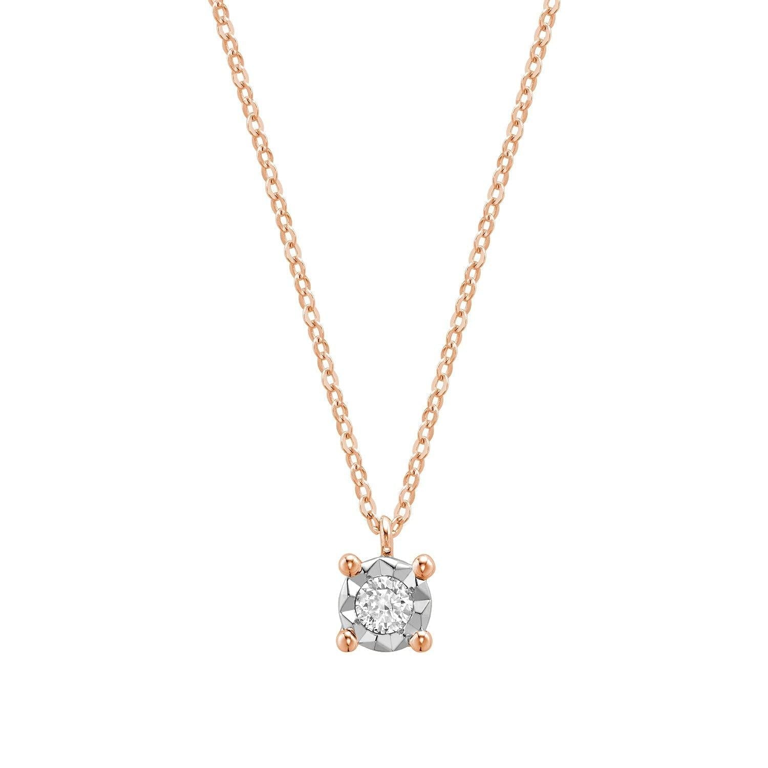 Illusion Solitaire Diamond Pendant-RNB Jewellery