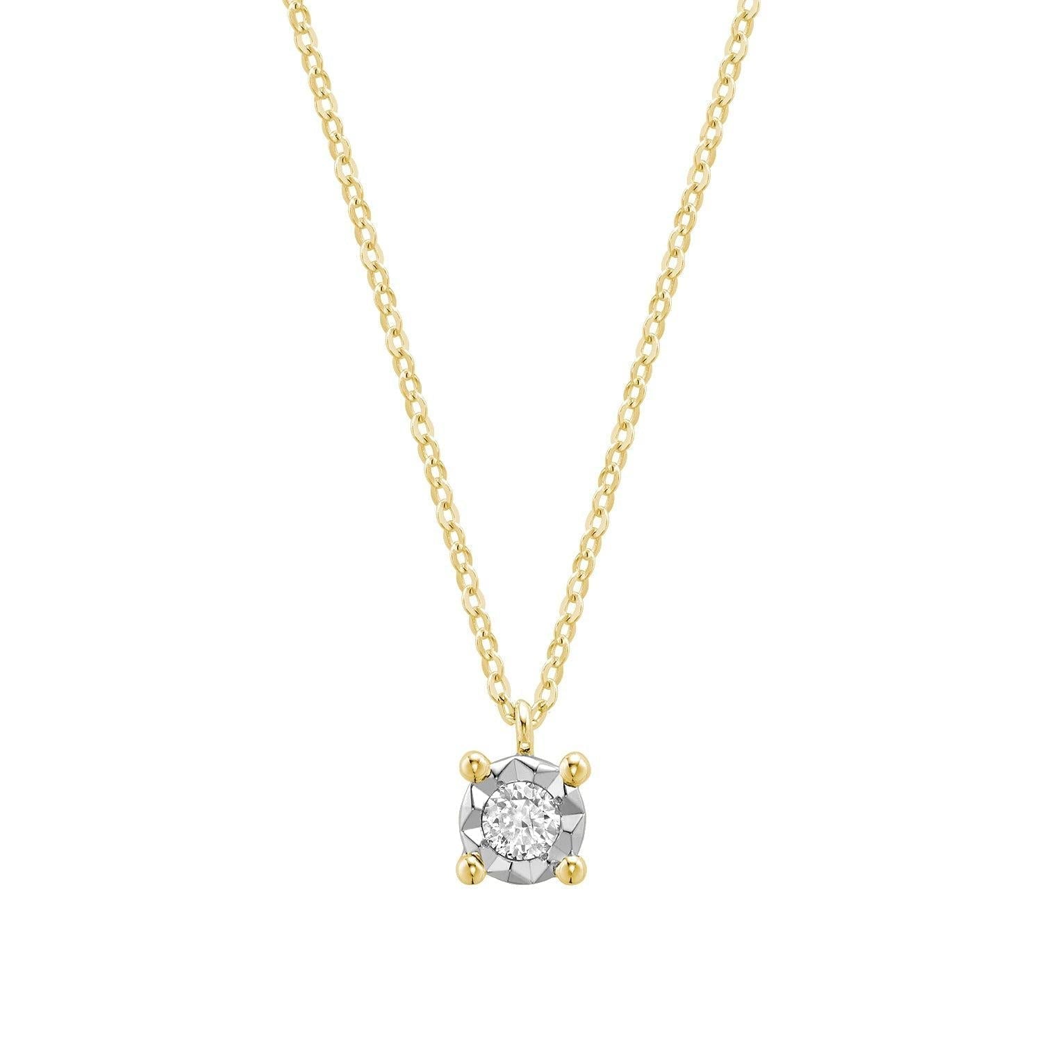 Illusion Solitaire Diamond Pendant-RNB Jewellery