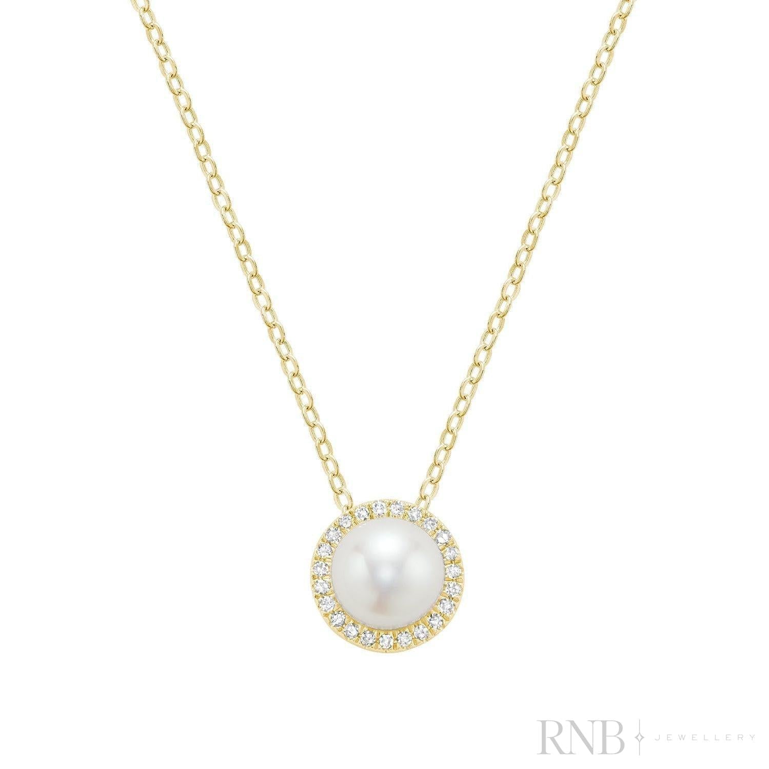 Pearl & Diamond Pendant-RNB Jewellery