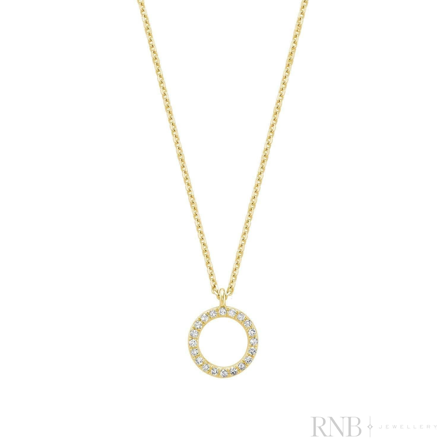 Circle Shape Diamond Pendant-RNB Jewellery