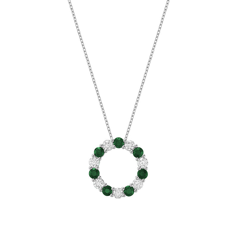 Pendentif en diamant en forme de cercle