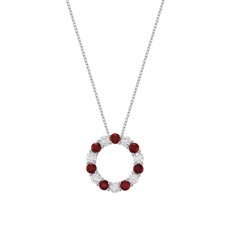 Pendentif en diamant en forme de cercle