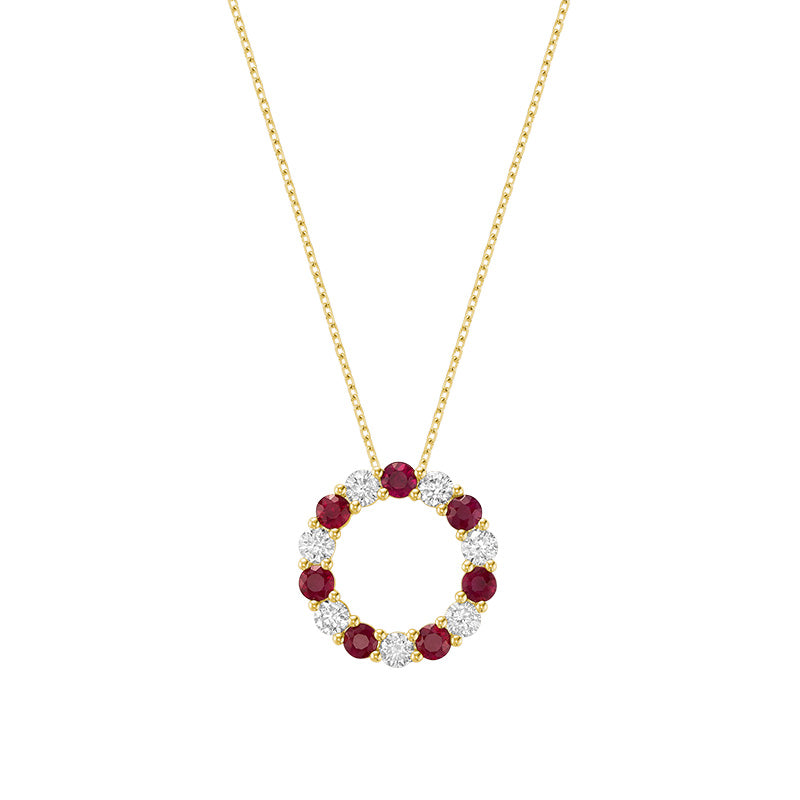 Pendentif en diamant en forme de cercle