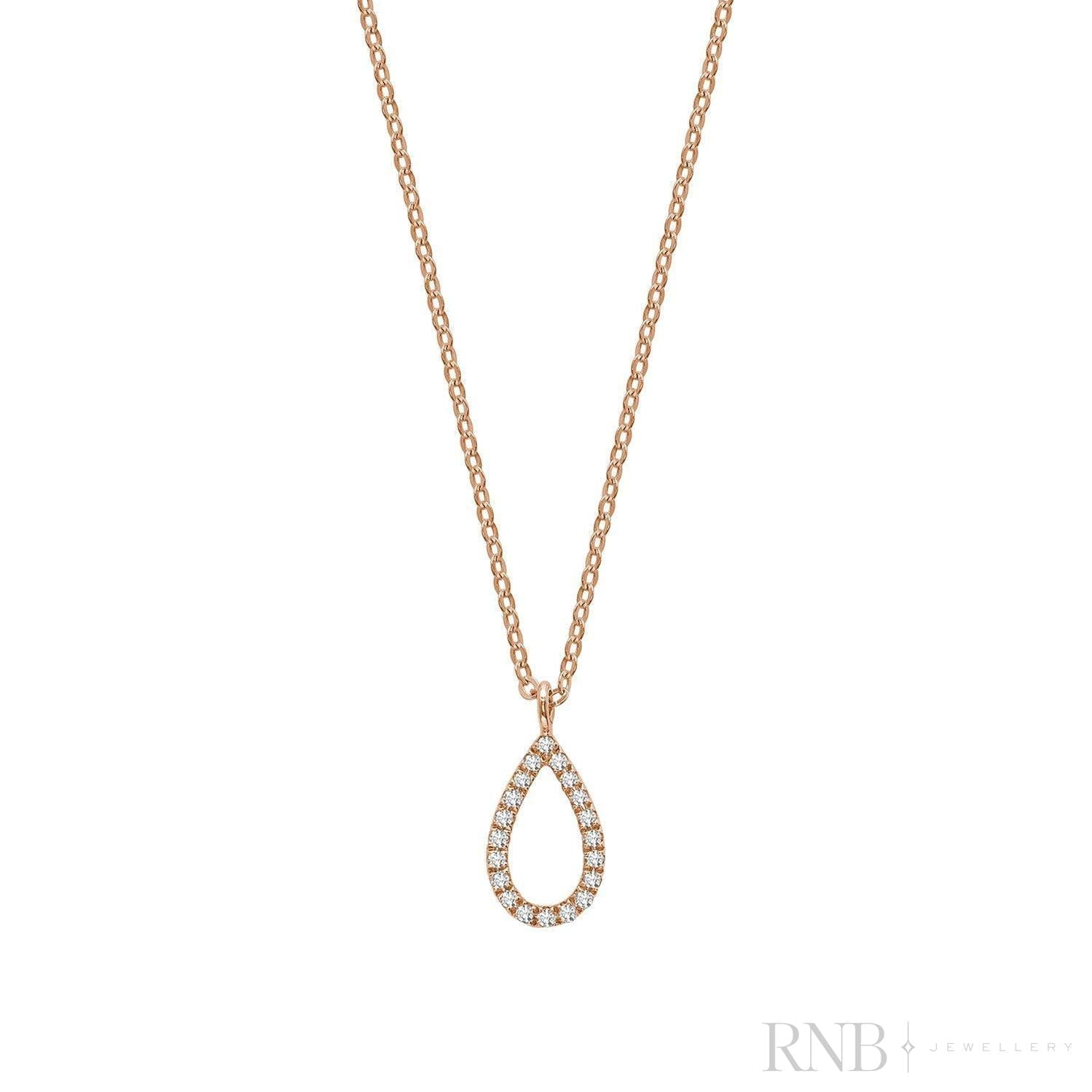 Petite Pear Shape Diamond Pendant-RNB Jewellery