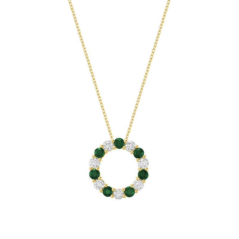Pendentif en diamant en forme de cercle