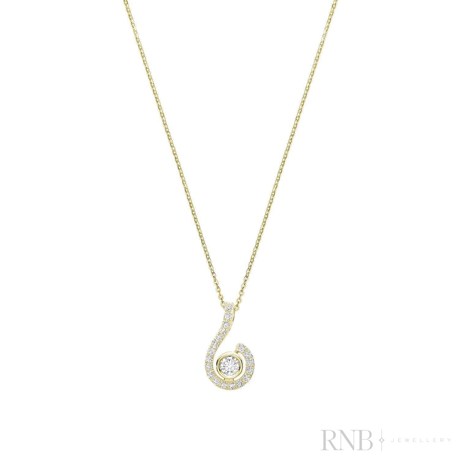 Drop Diamond Pendant-RNB Jewellery