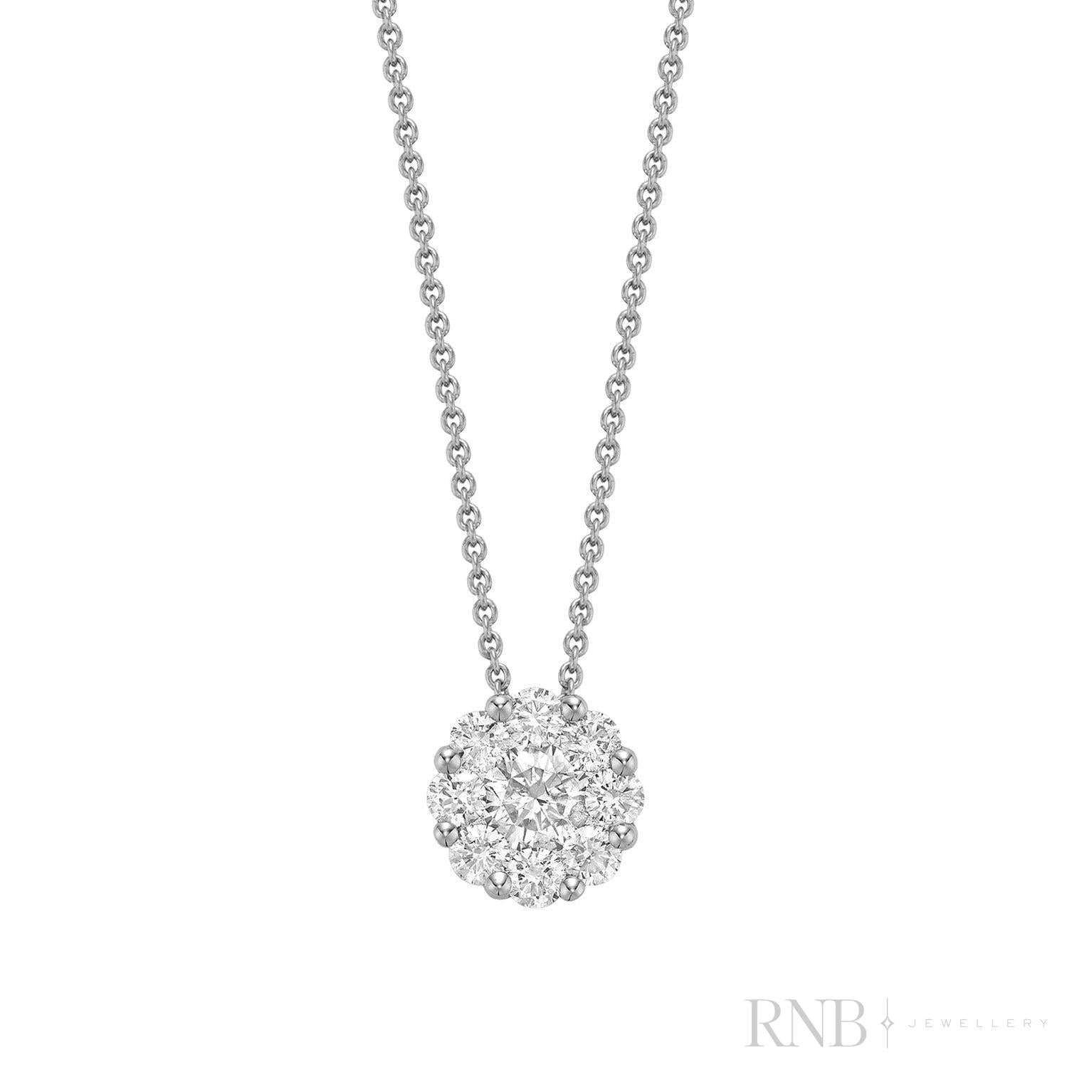 Cluster Diamond Pendant-RNB Jewellery