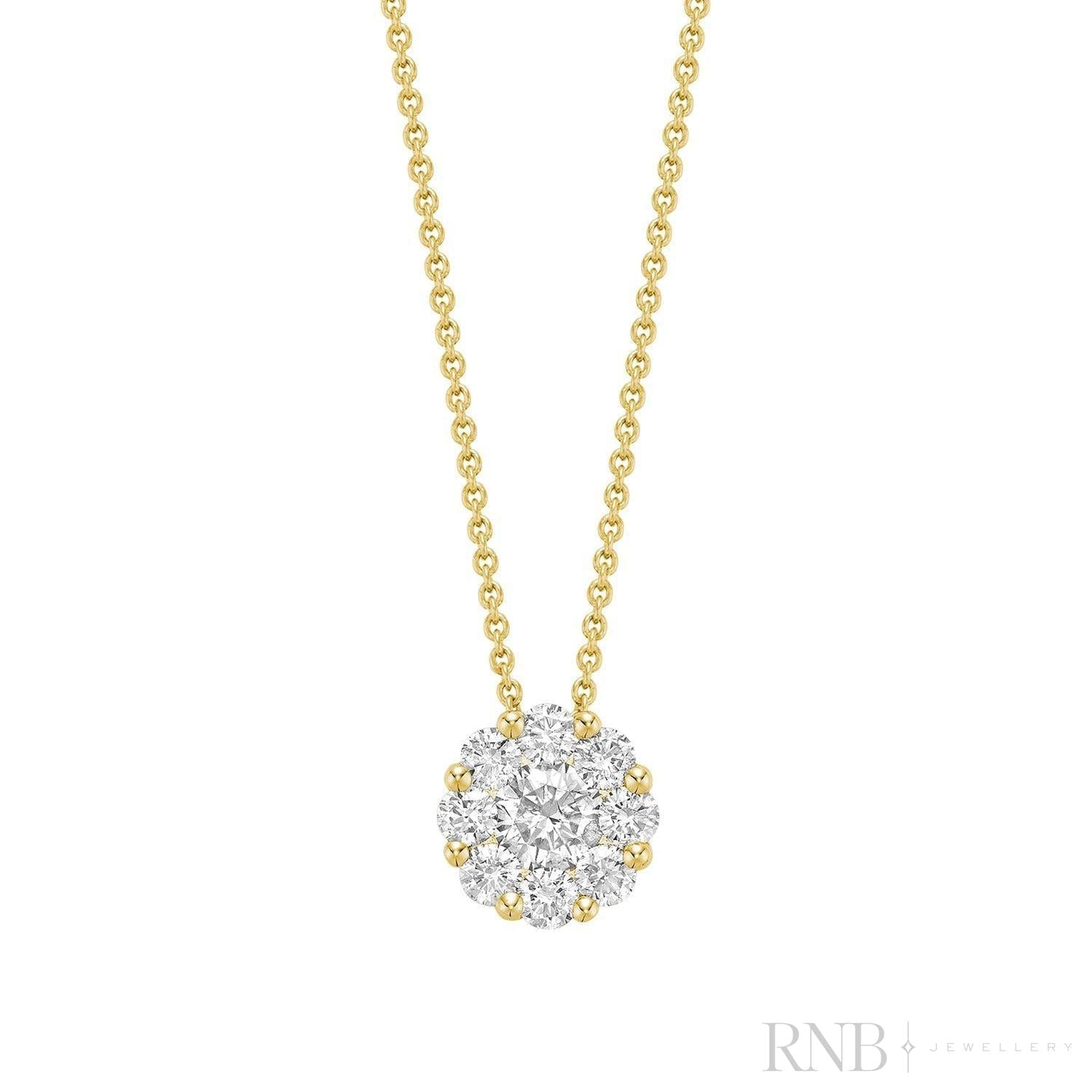 Cluster Diamond Pendant-RNB Jewellery
