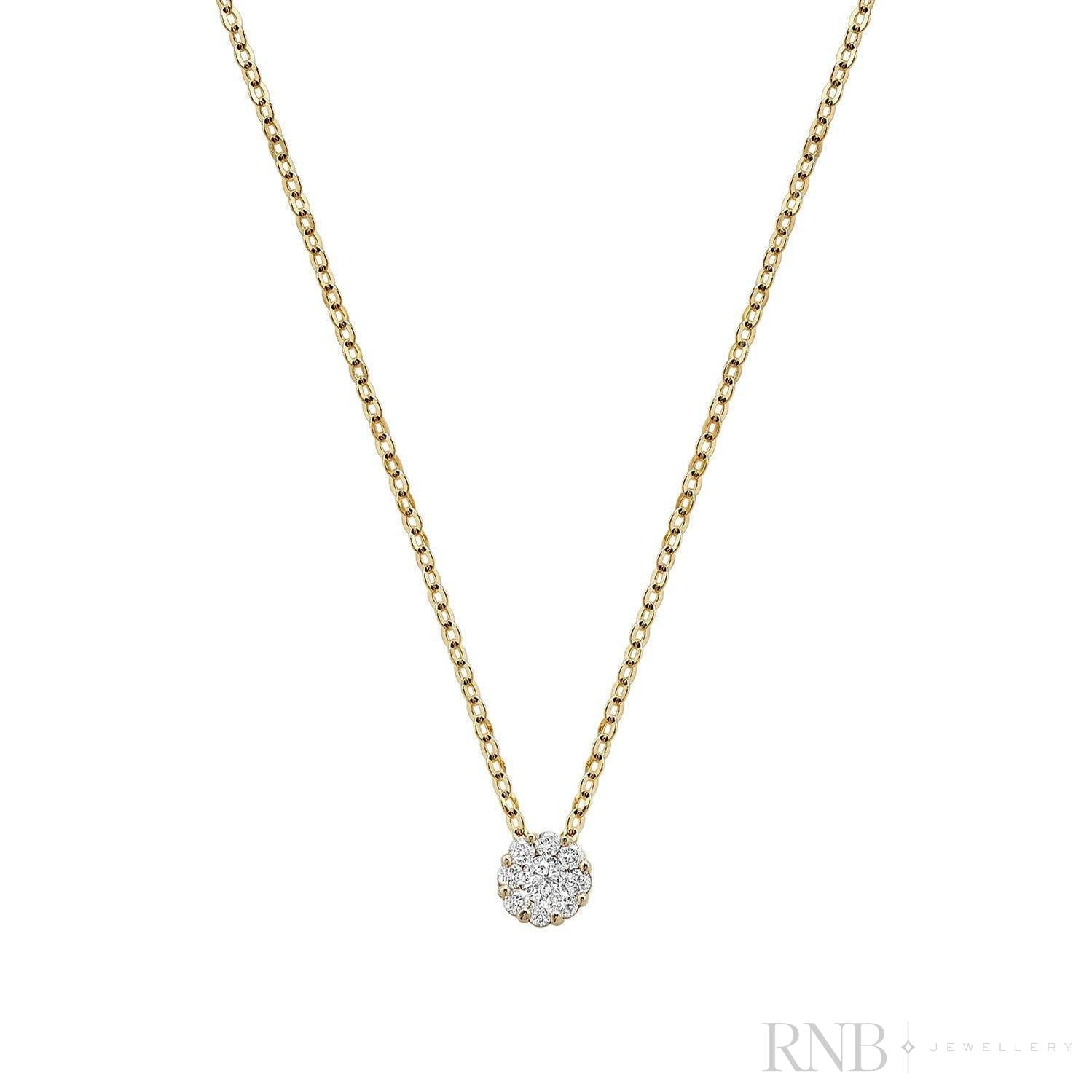 Cluster Diamond Pendant-RNB Jewellery