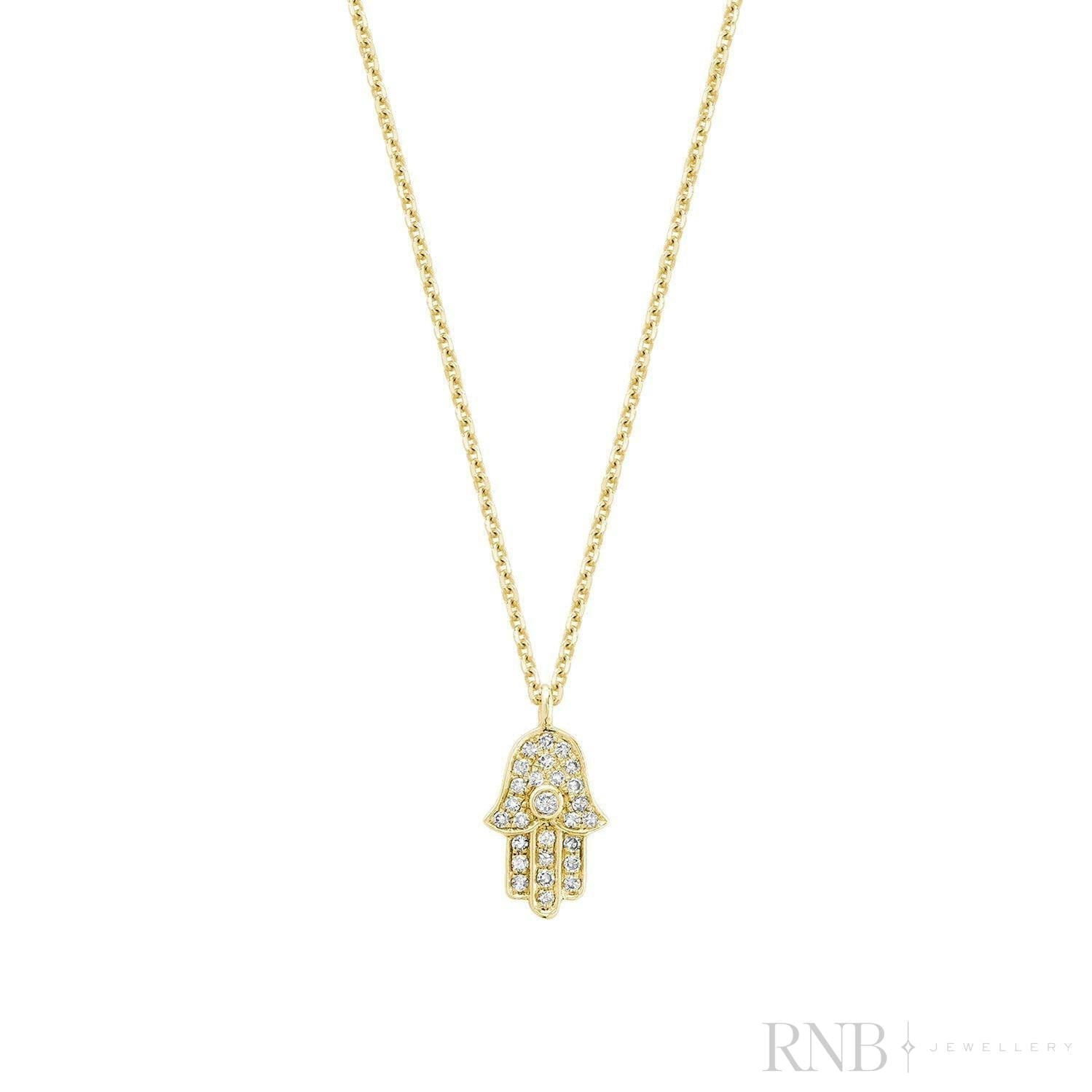 Hamsa Diamond Pendant-RNB Jewellery