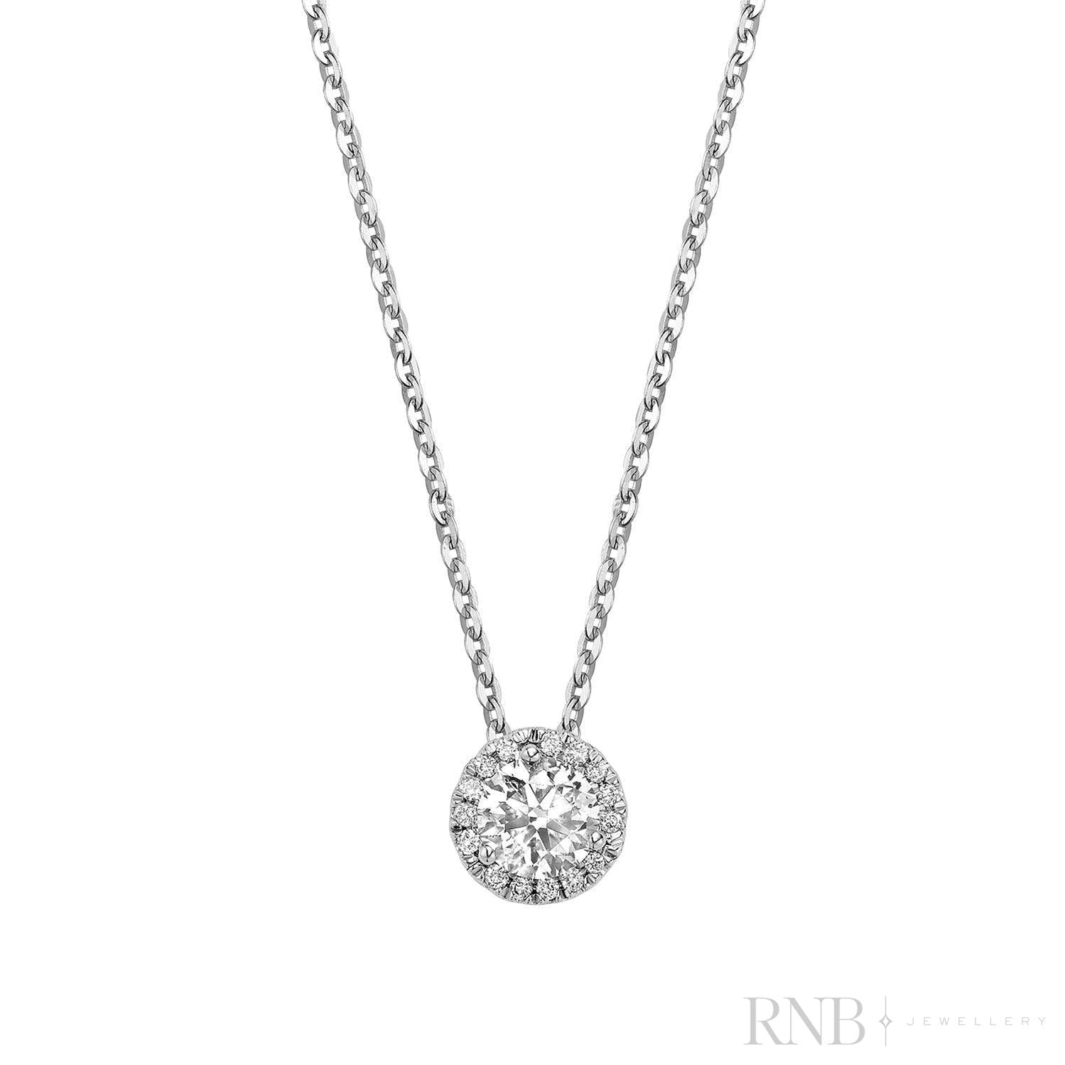 Halo Diamond Pendant-RNB Jewellery