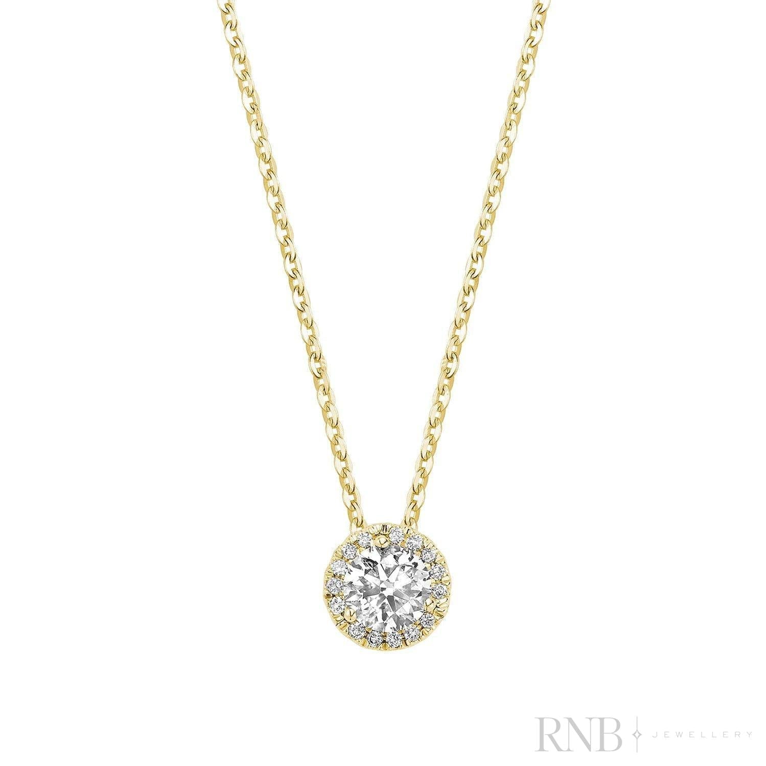 Halo Diamond Pendant-RNB Jewellery