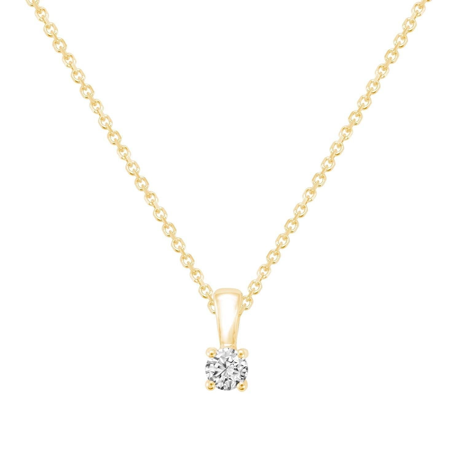 Solitaire Diamond Pendant-RNB Jewellery