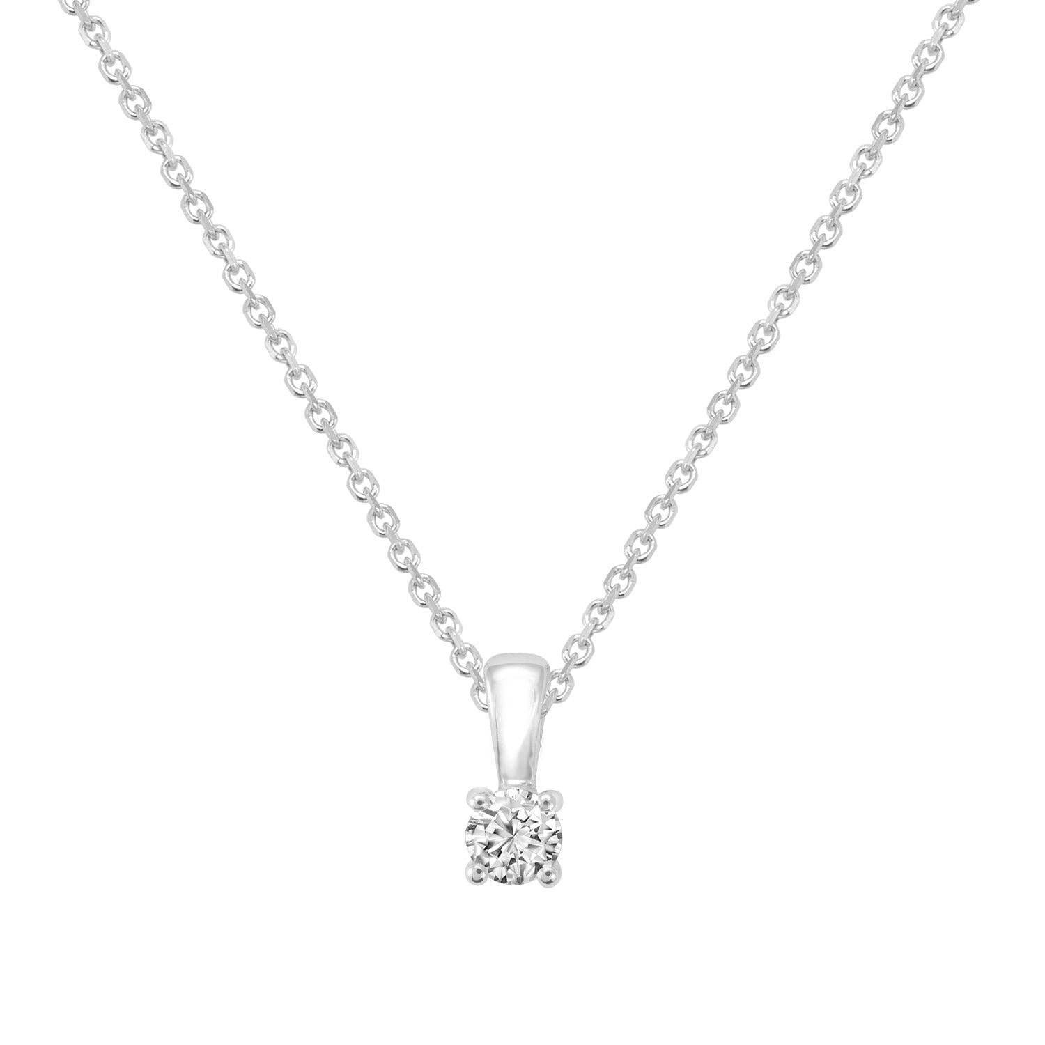 Solitaire Diamond Pendant-RNB Jewellery