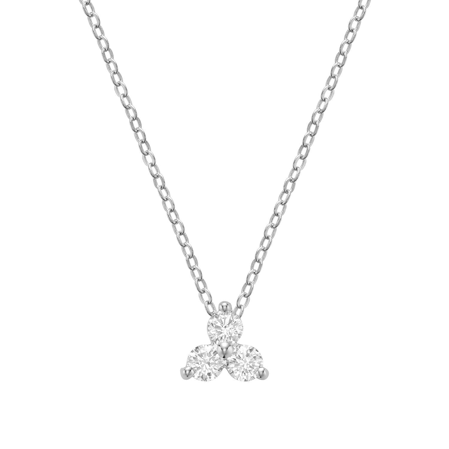 Three Stone Diamond Pendant-RNB Jewellery