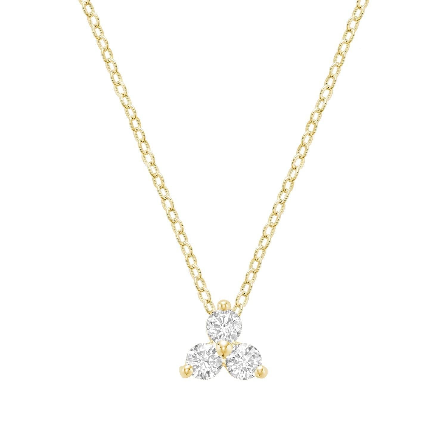 Three Stone Diamond Pendant-RNB Jewellery