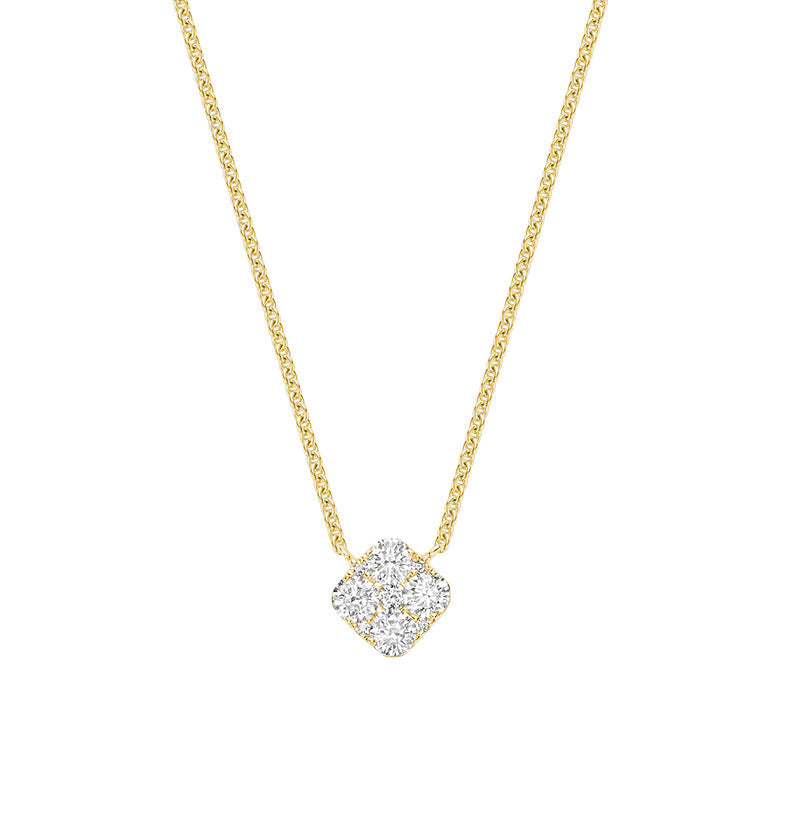 Collier coussin en diamant
