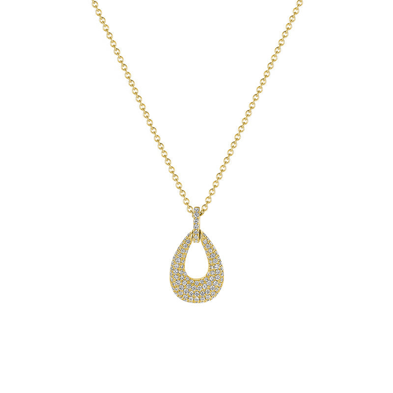 Pendentif diamant double cercle